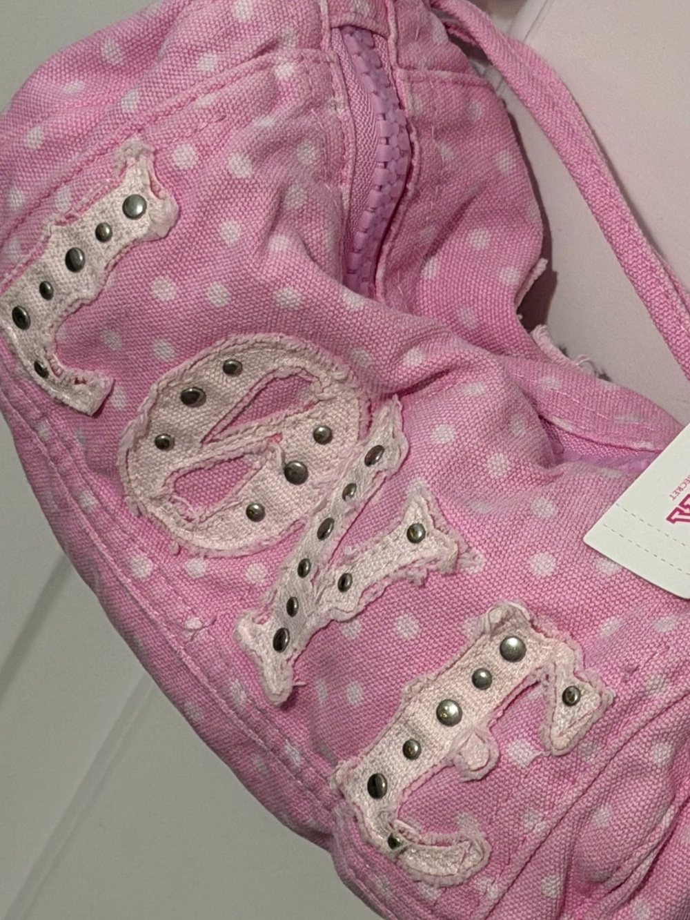 Victoria's Secret PINK Canvas Rolled Duffle Shoulder Bag in pink denim - Picture 8 of 12